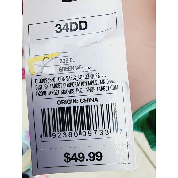 Shade & Shore Womens One Piece Swimsuit Green Cut Out Sweetheart Neck 34C - Picture 5 of 9